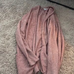 pink cardigan